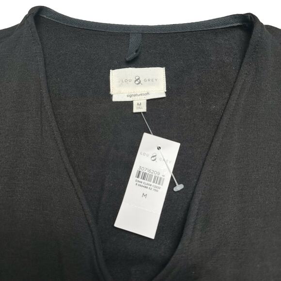 Lou & Grey | Women | Signature Soft Blend Black Crossover Jumpsuit | Size Medium - Picture 8 of 11